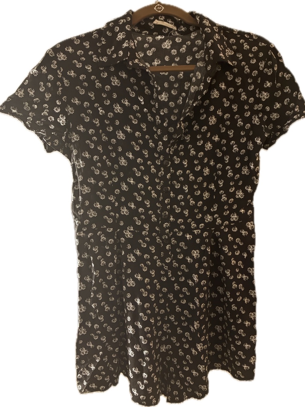 Black Floral Short Sleeve Women's jumper shorts
